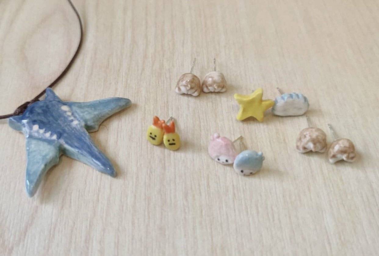 思陶藝術工作室 【手捏陶瓷工作坊】— 手捏陶瓷耳環頸鏈 4