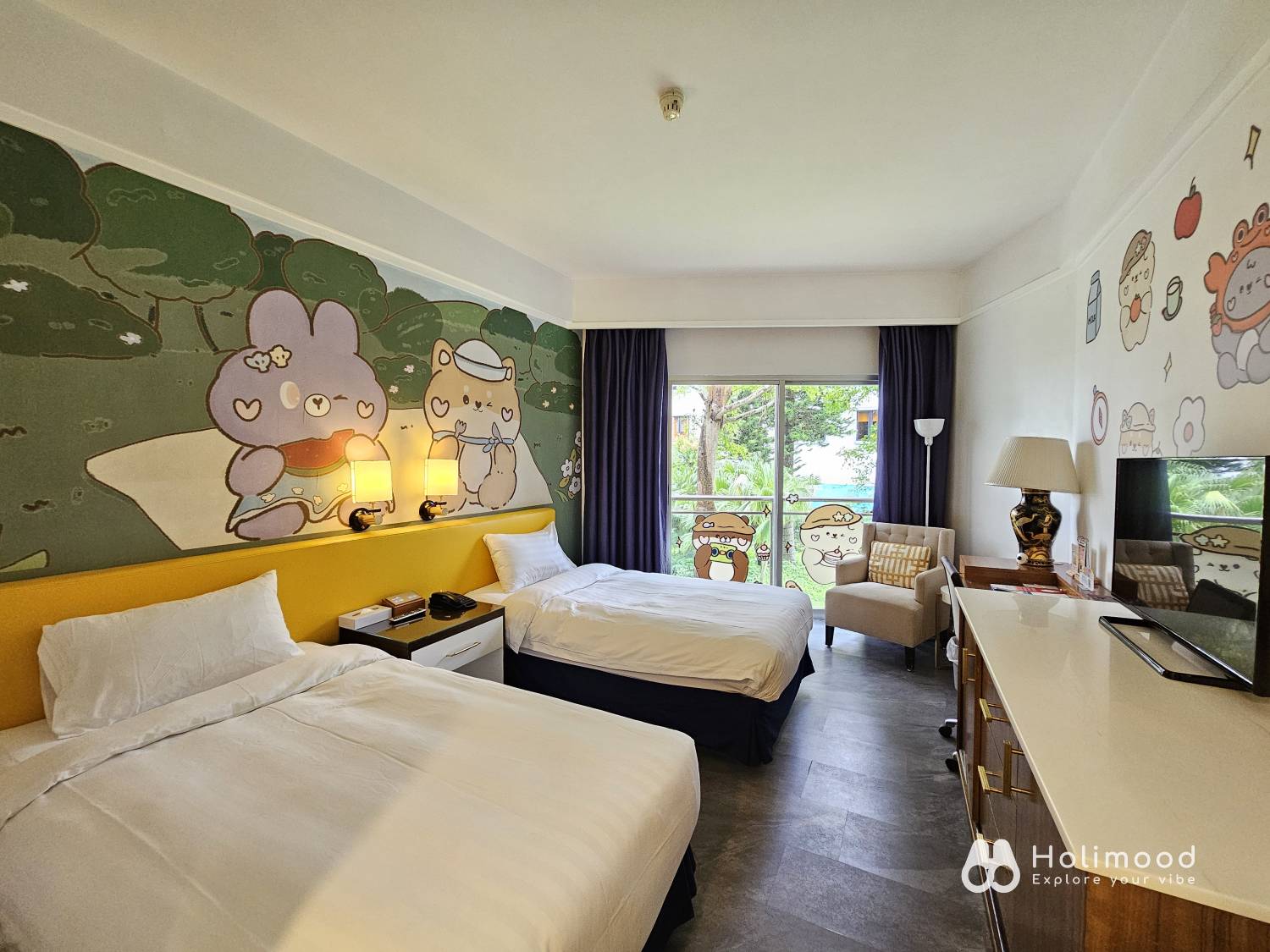 銀鑛灣渡假酒店 - 寵物住宿餐飲套票 & 梅窩海邊酒店 【Heart Blush主題聯乘】雙床客房 + 雙人早餐 + 贈送主題紀念品｜銀鑛灣渡假酒店 1