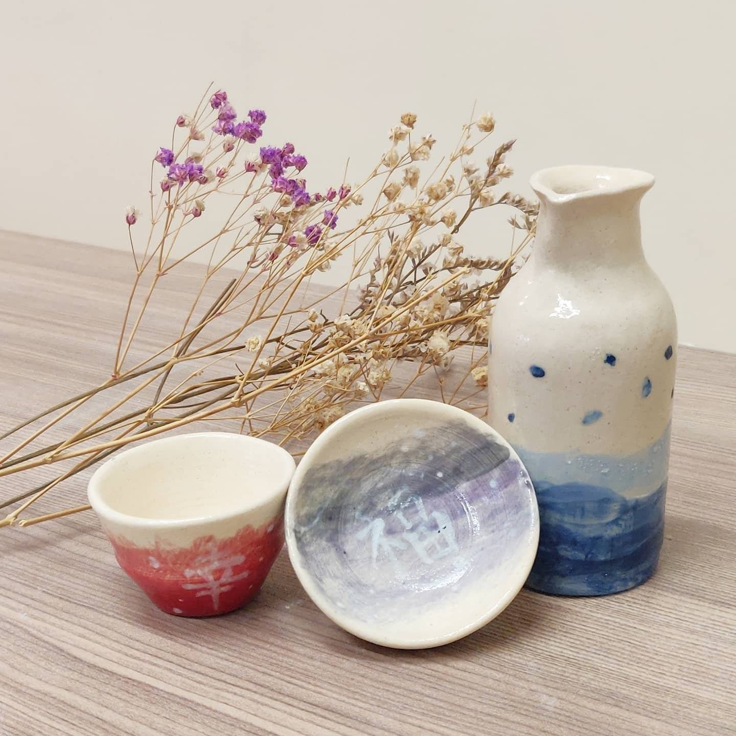 思陶藝術工作室 【手捏陶瓷工作坊】— 清酒套裝 SAKE SET 14