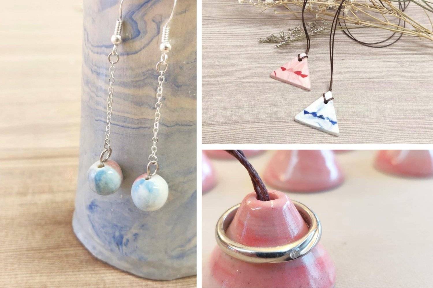 思陶藝術工作室 【手捏陶瓷工作坊】— 手捏陶瓷耳環頸鏈 1