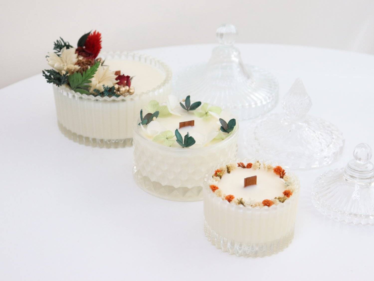 The Lucky Ones Candle Studio 蠟燭證書班及工作坊 【森系小清新】韓式乾花香薰大豆蠟燭工作坊 8