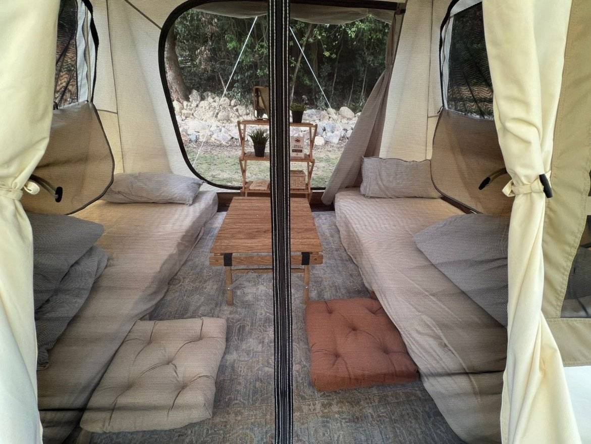 AutoCamper 【Japanese Vintage Camping Style】 Ogawa Glazed Window White Tent Package (2 pax) 6