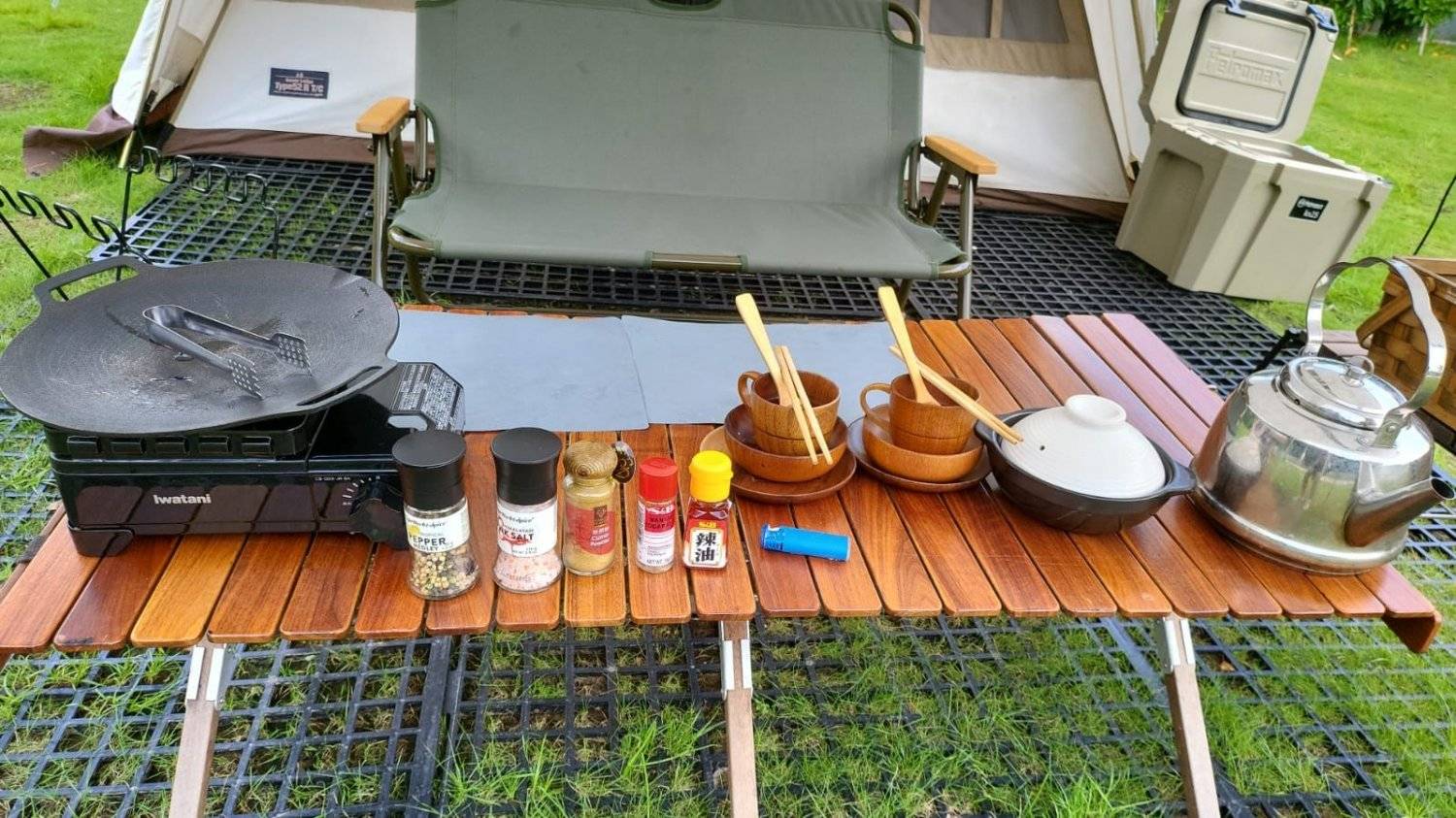 AutoCamper香港汽車露營 【日系復古露營風】 Ogawa 格紋窗精致別墅級卡其色帳蓬套票(2-3人) 8