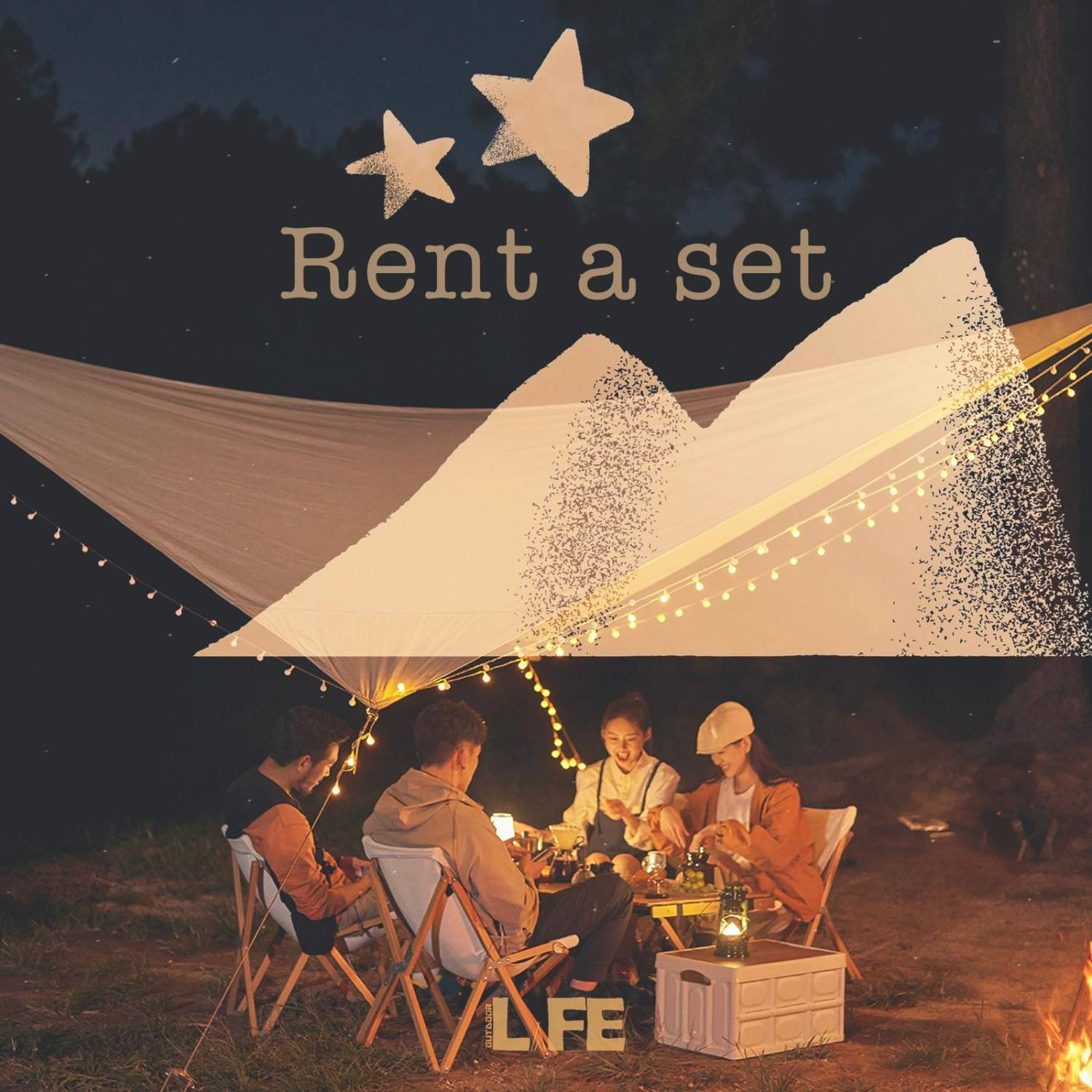 Life Outdoor露營租借服務 *中環取貨* 4人露營裝備租借套裝 1