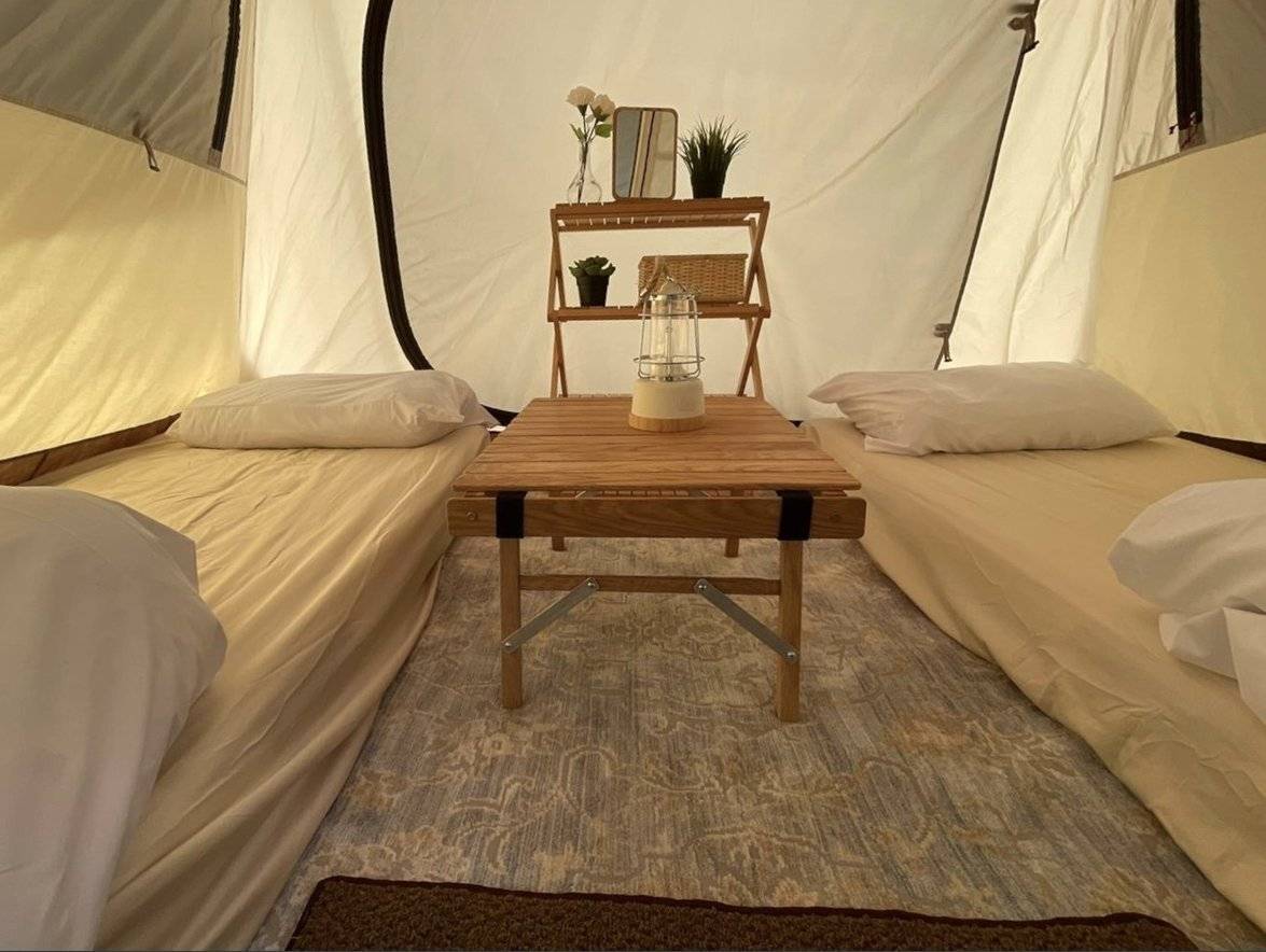 AutoCamper 【Japanese Vintage Camping Style】 Ogawa Glazed Window White Tent Package (2 pax) 5